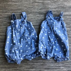 Carters Chambray Jumpers